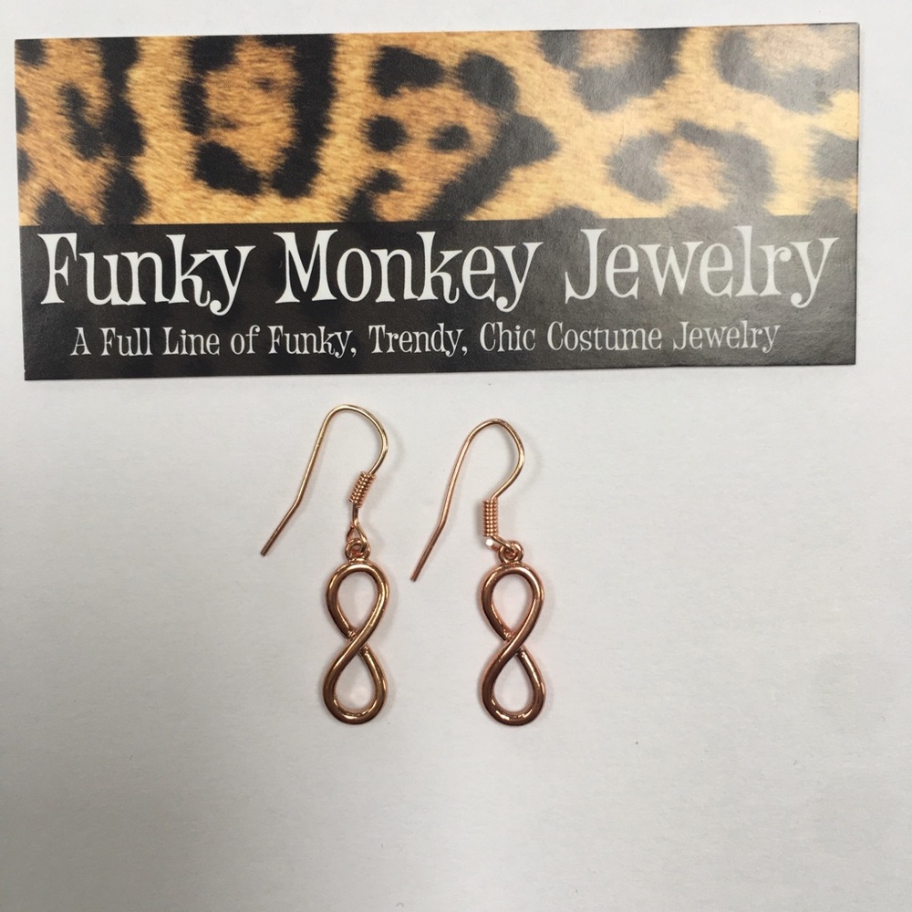Rose Gold Infinity Earrings